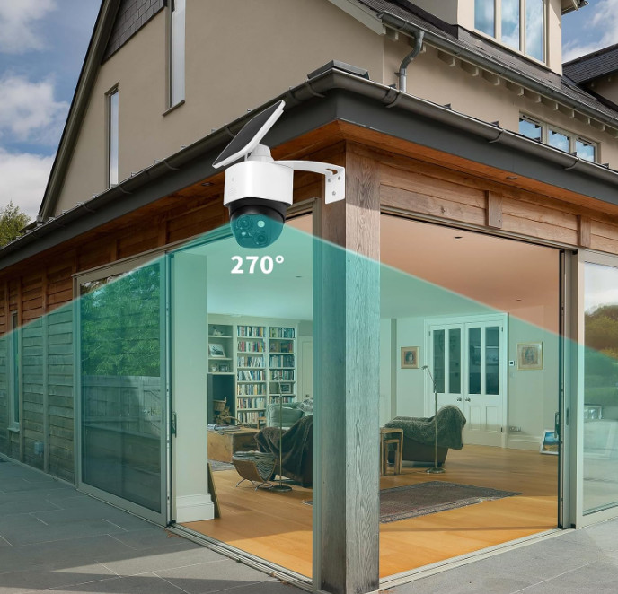 Corner Wall Mount Bracket for Eufy SoloCam S340 E30, 270° Coverage,Extended View