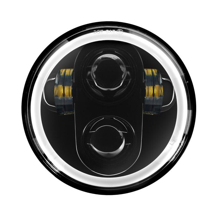Hogworkz-LED Black HALOMAKER® Headlight for '18-'24 Harley®