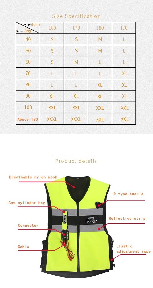 Air Vest Protective Inflatable Turtle Motorcycle Safety
