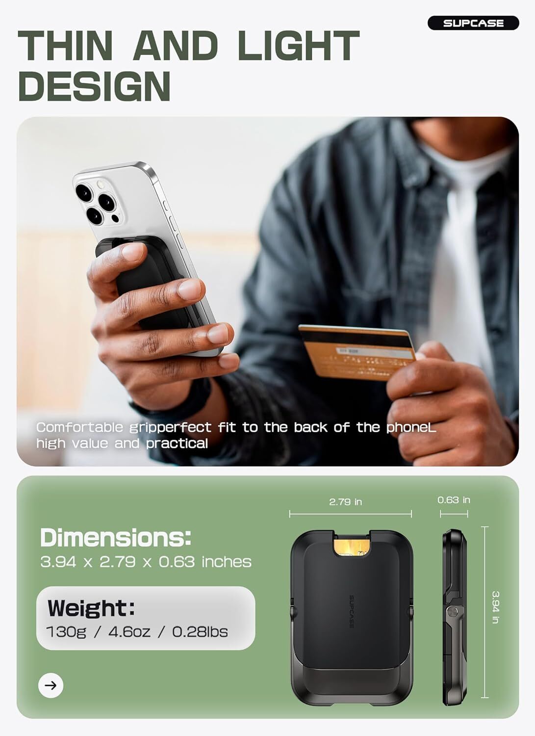 SUPCASE Magnetic MagSafe Wallet w/ Stand Holder For Apple iPhone 16/15/14/13/12