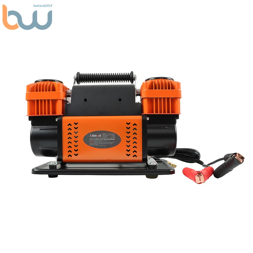 Portable 12v True Dual Air Compressor 10.6 CFM For Truck Tires RV 70 dB