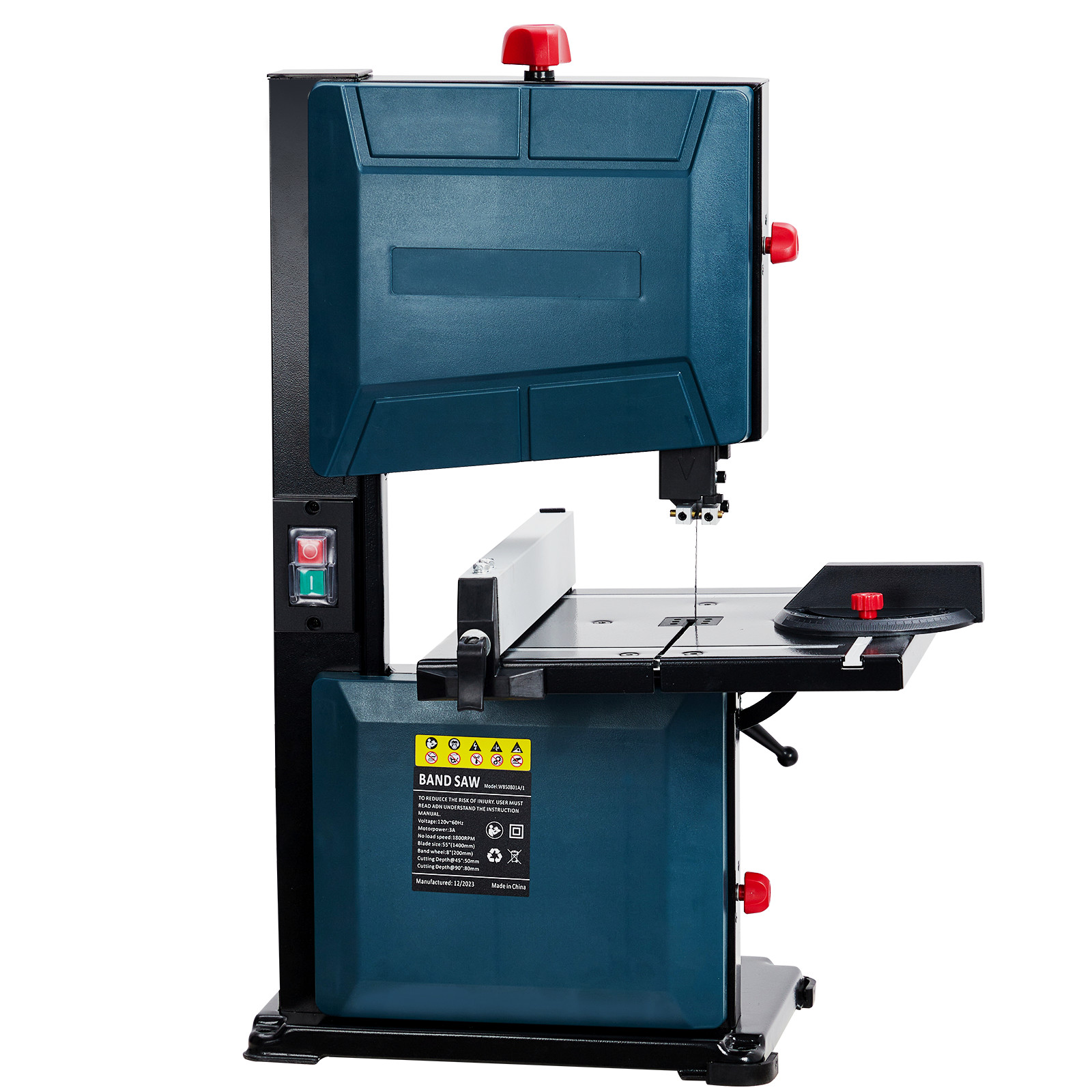 1800 FPM Benchtop Band Saw | Removable Safety Key, 0-45° Tilting Range