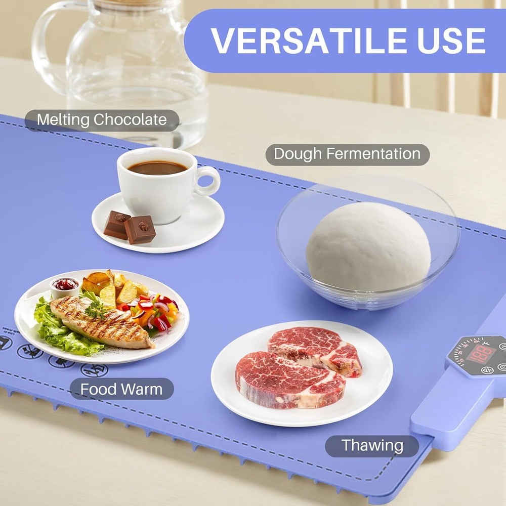 Foldable Food Warming Mat Rollable Buffet Electric Warming Tray Adjustable Temp.