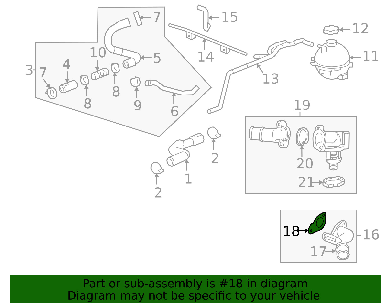 Genuine GM Coolant Outlet Pipe Gasket 12647308