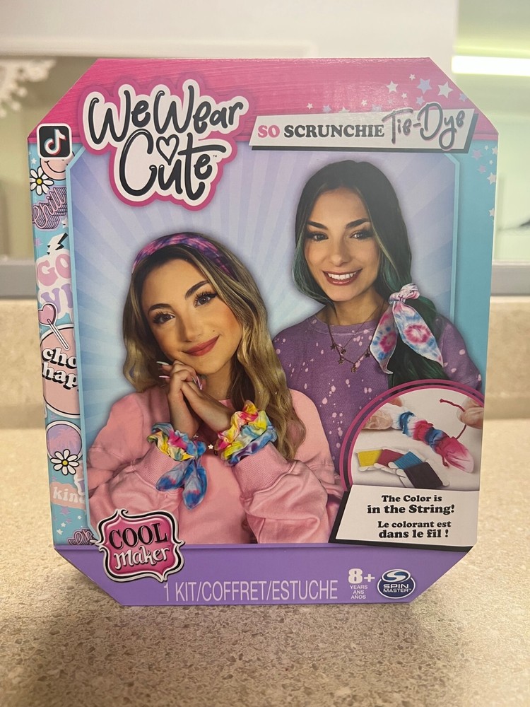We Wear Cute So Scrunchie Tie-Dye Cool Maker Kit New