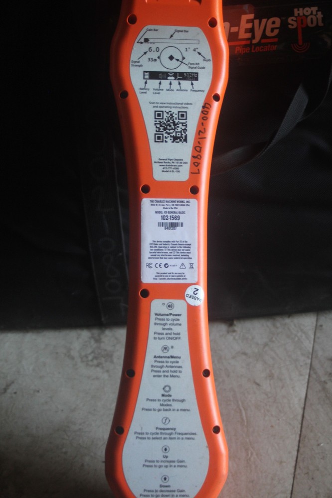 Gen-Eye Pipe Locator & Transmitter Model RX General Basic