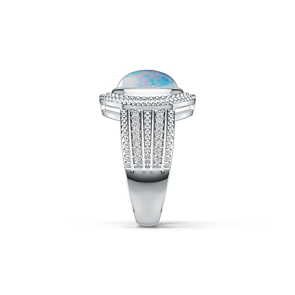 Sterling Silver Semi Mount Ring Setting Oval OV 10X8mm Cabochon