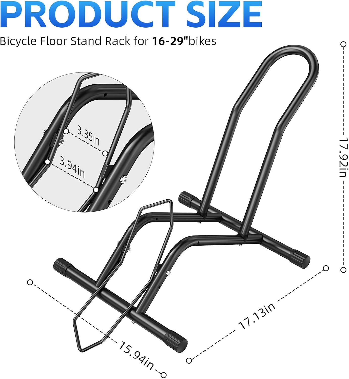 Bike Floor Stand Indoor Bike Stand for Garage/Home,Adjustable Bicycle Parking St