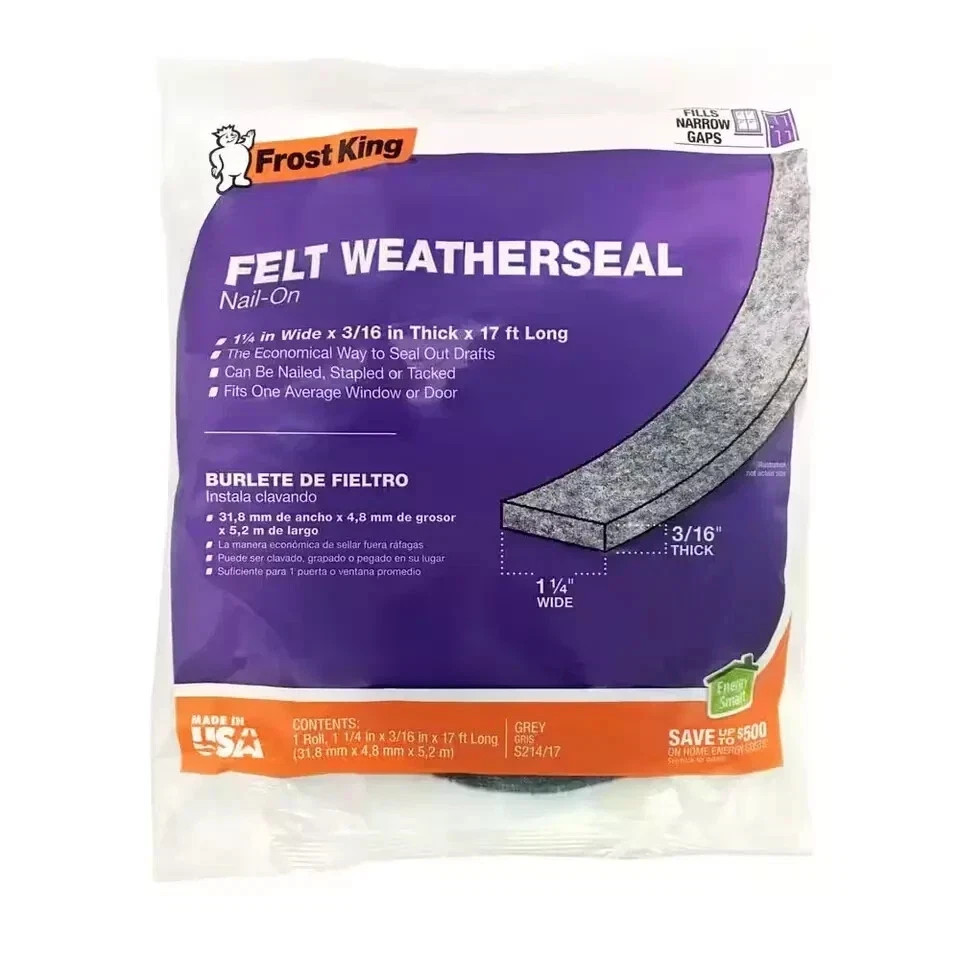 1-1/4 In. X 17 Ft. Nail-On Felt Weather Seal