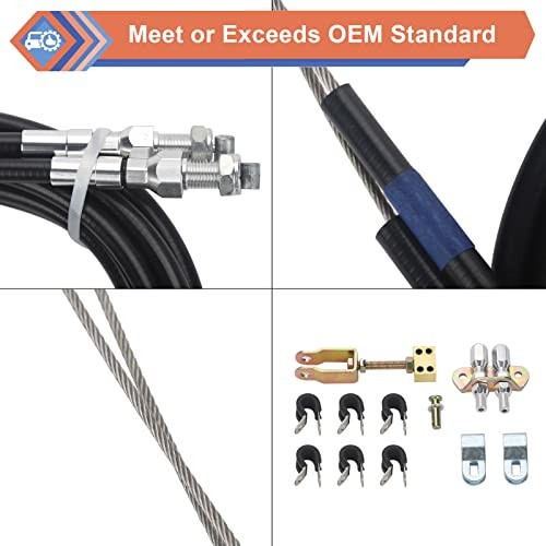 Universal Parking Brake Emergency Brake Cable Complete Kit, Replace#330-9371
