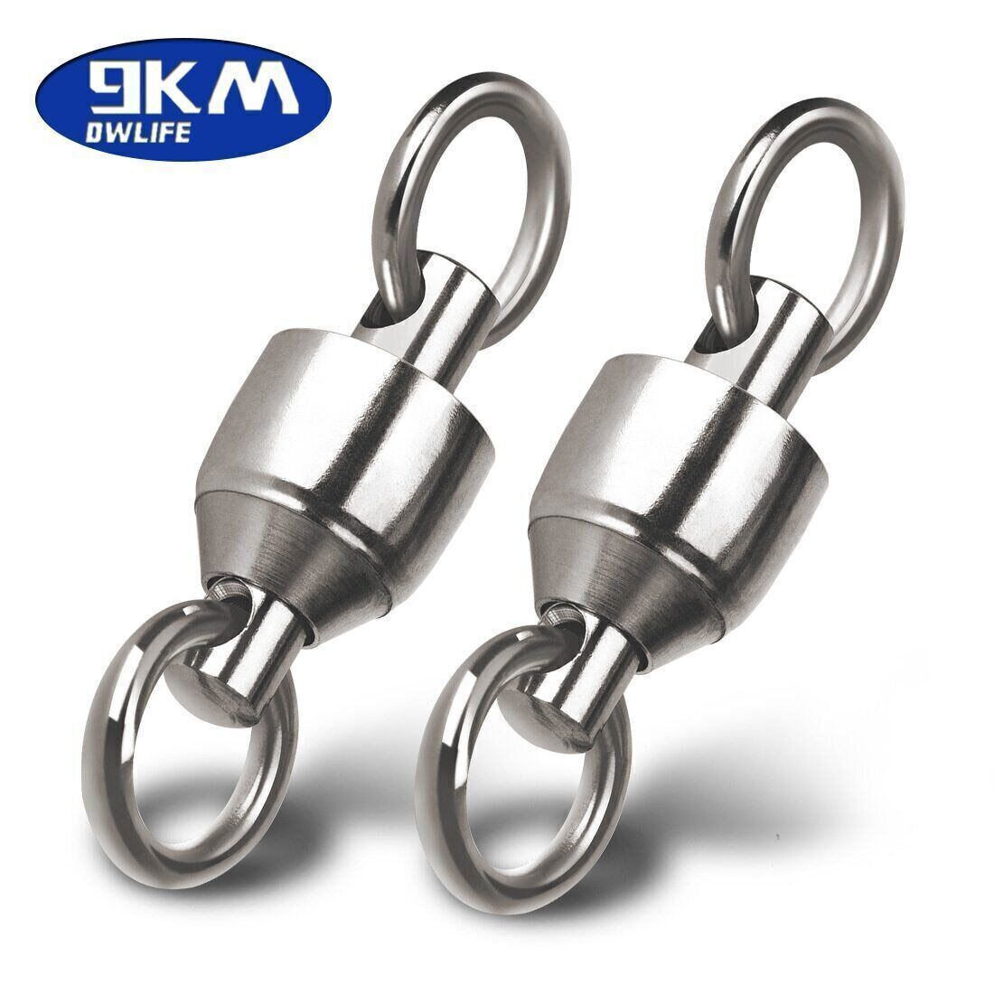 Heavy Duty Ball Bearing Rolling Swivels Solid Ring Stainless Fishing Connector