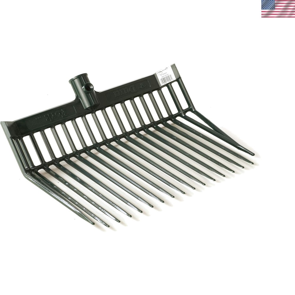 Efficient Green DuraFork Replacement Head - Polycarbonate, Angled for Less Mess