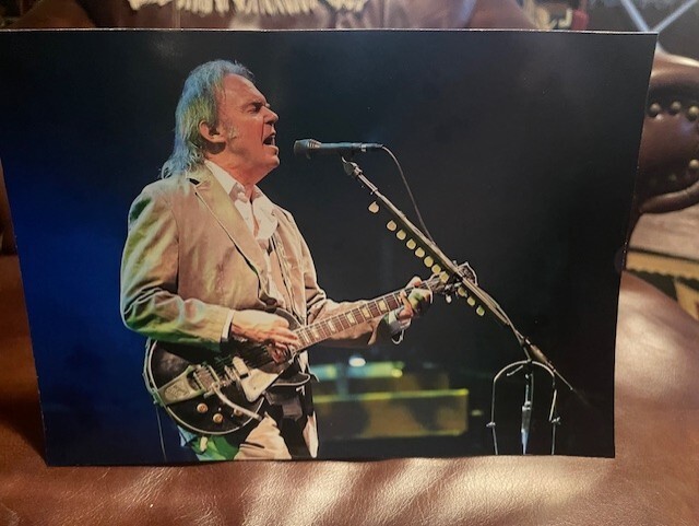 Neil Young 1960s Buffalo Springfield & CSN&Y Tabletop Display Standee 7.5X 10.5"