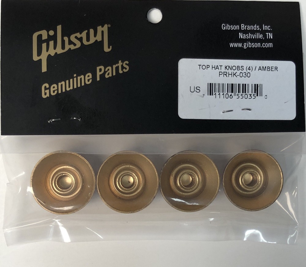 Gibson PRHK-030 Top Hat Knobs Vintage Amber