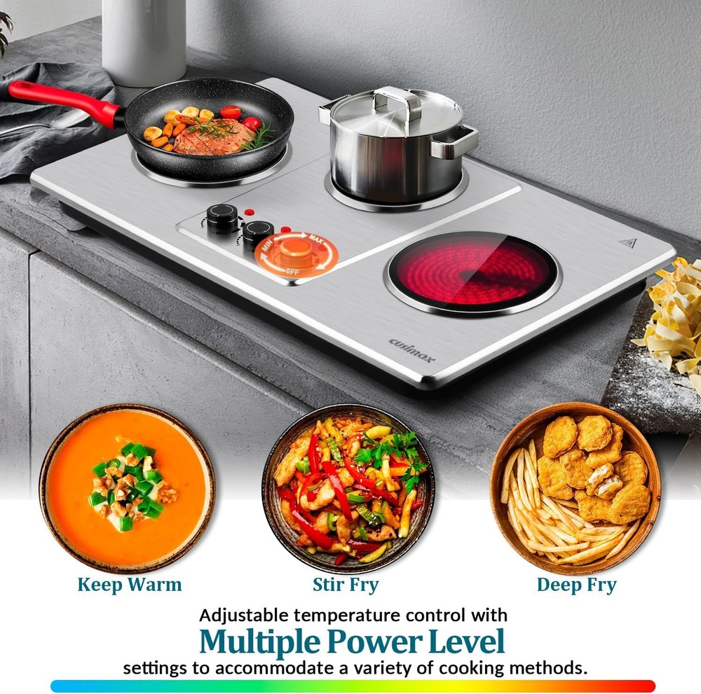 Infrared Hot Plate Triple Burner Cusimax