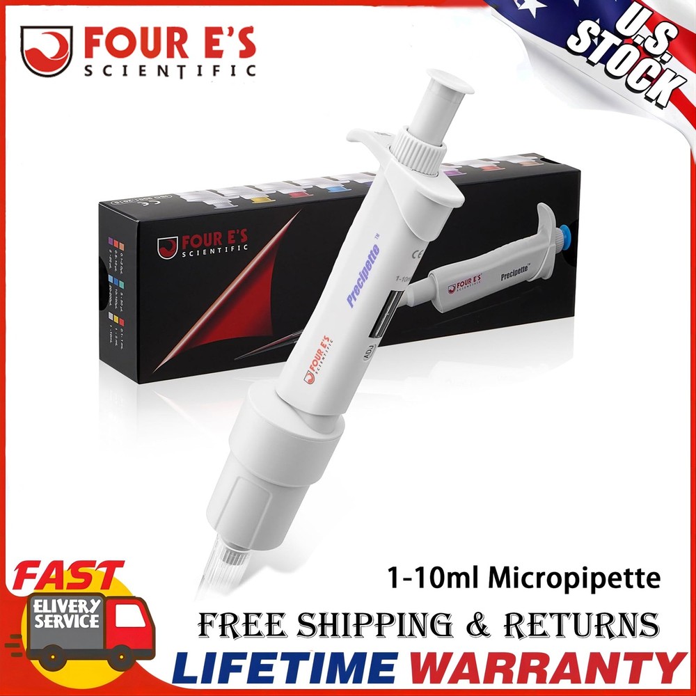 1-10ml Micropipette Adjustable Volume Pipette Single Channel Pipettor Precision-