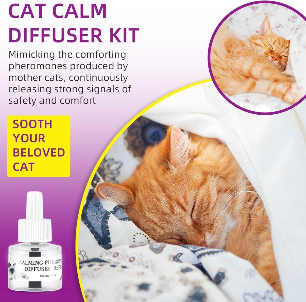 Cat Pheromones Calming Diffuser: Cat Calming Diffuser - Effectively Relieve A...