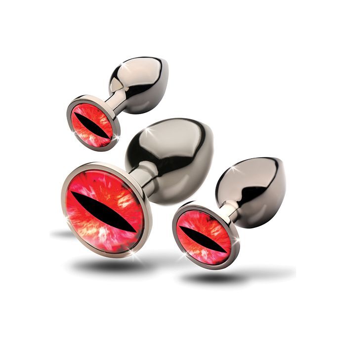 Creature Cocks Sinister Eyes Metal Butt Plug Set