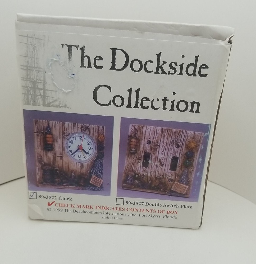 Clock - Dock Side Collection Beachcombers Florida 1999. 4x5"