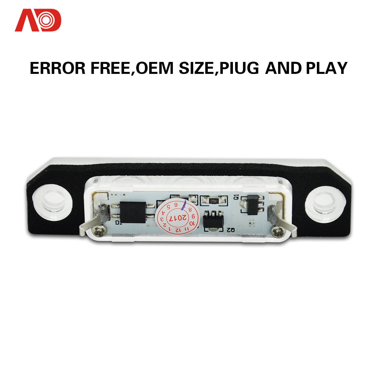 2x LED License Plate Light Tag Lamp For Ford Fusion Focus Mustang Flex Taurus SE