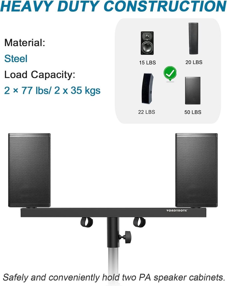 Dual Speaker Pole Mount Adapter Set with Cable Management System for Easy Setup