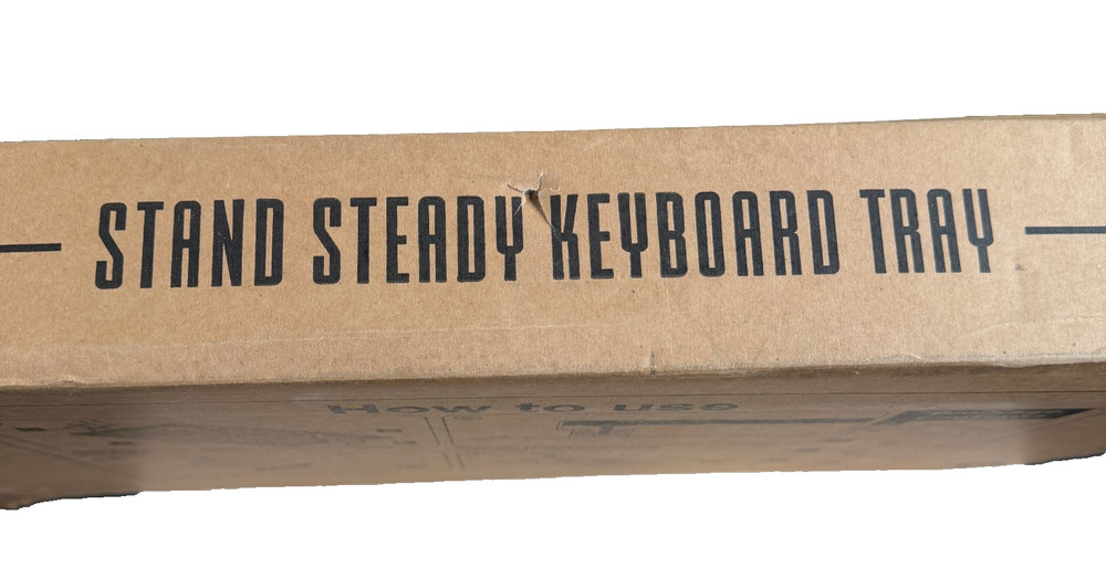 Stand Steady Retractable Keyboard Tray With Box *Check Description