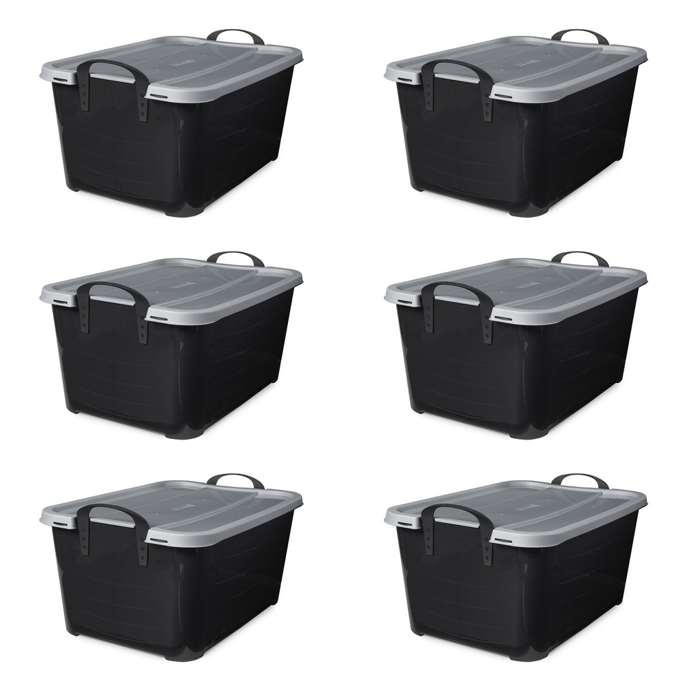 Life Story 55 Quart Stackable Home Organization Lidded Storage Container, 6 Pack