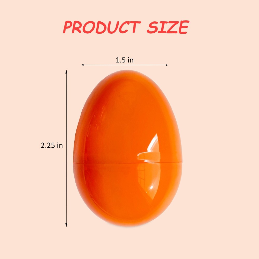 50/200 PCS 2.25" Plastic Easter Eggs Empty Easter Eggs Fillable Bright Eggs Bulk