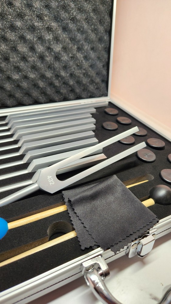 Tuning Fork Set Aluminum Alloy Material, Healing Instruments Kit with Mallets