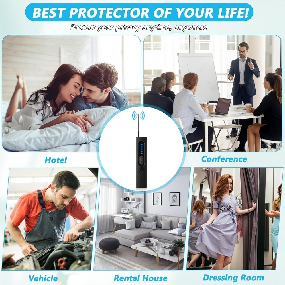 Hidden Camera & Bug Detector - Dual Function Anti-Spy Device, 30H Battery Life