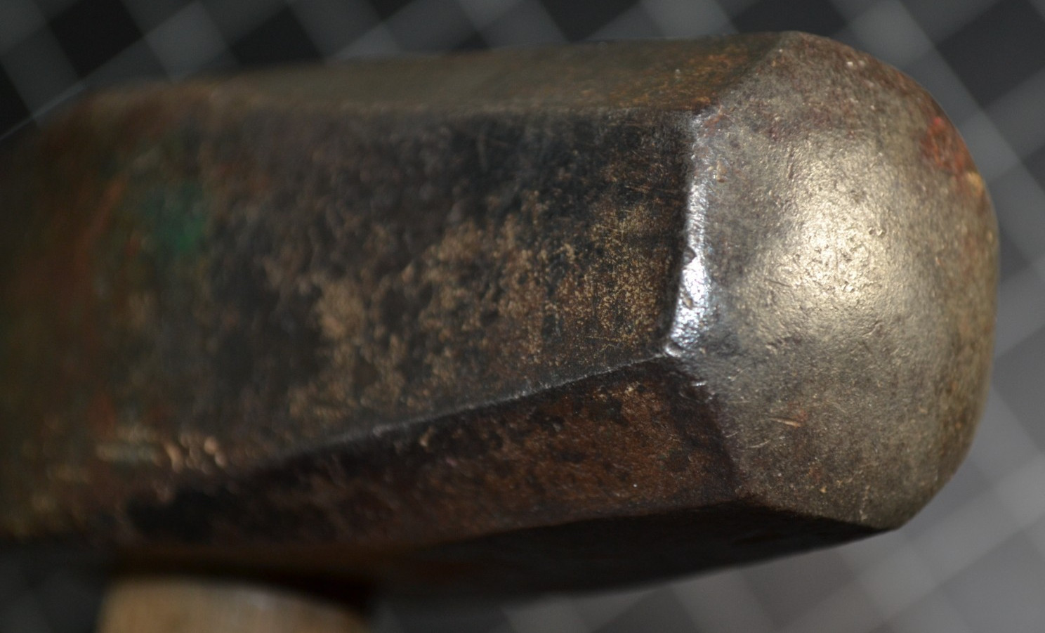 WARWOOD - X37X - BLACKSMITH STRIKING ROUNDING HAMMER - 4# HEAD - ALL ORIGINAL