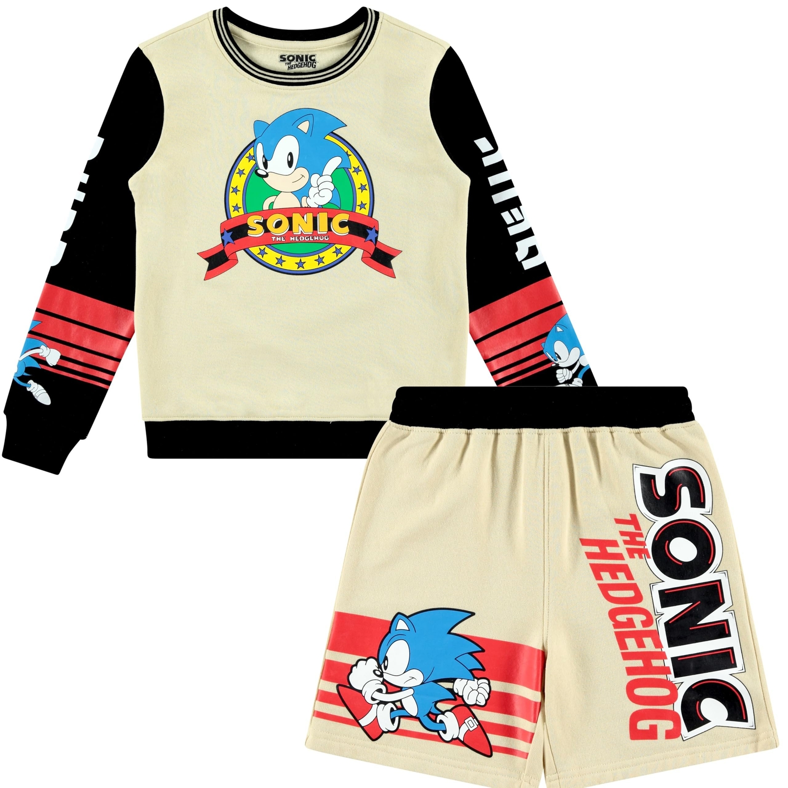 Boys Sonic The Hedgehog Sweatshirt and Shorts Clothing Set