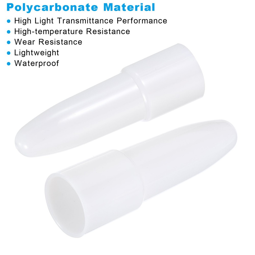 Flashlight Diffuser Caps, 4 Pcs Wear-Resistant Flashlight Signal Wand White
