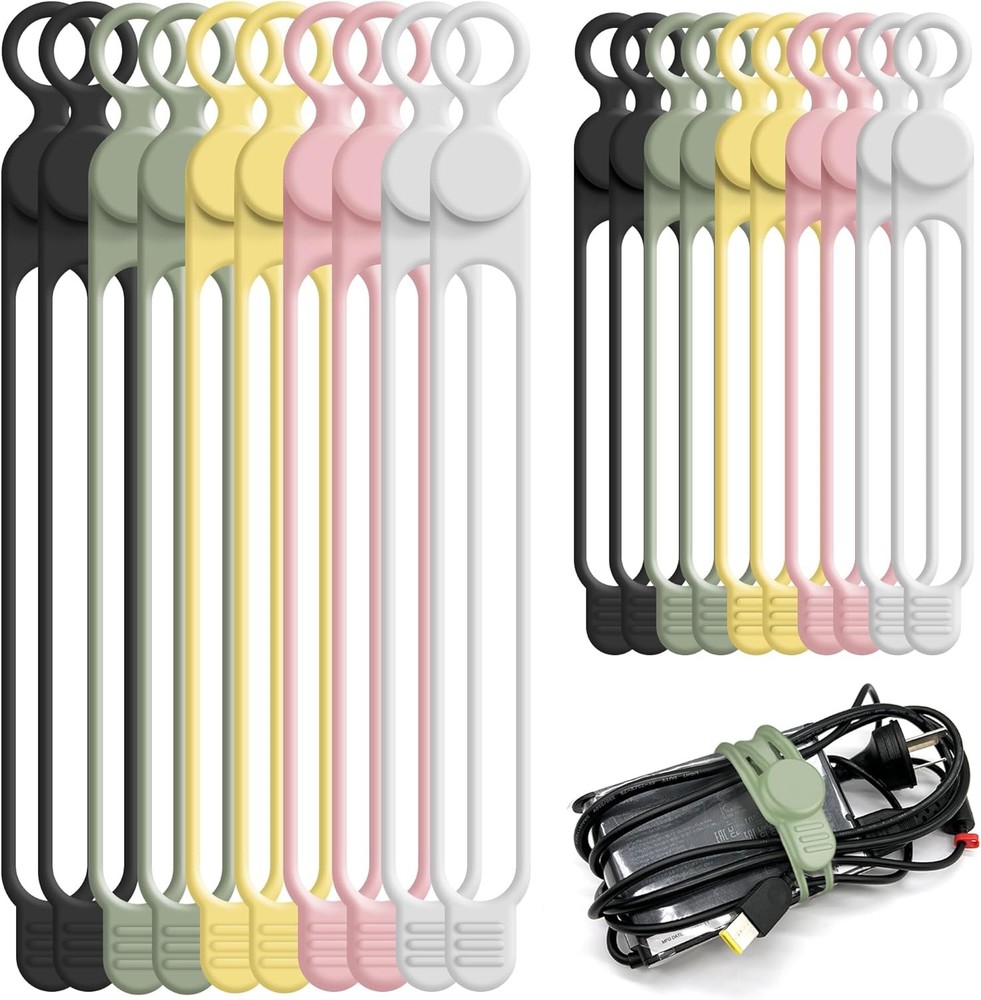 Reusable Silicone Cable Ties Organizer