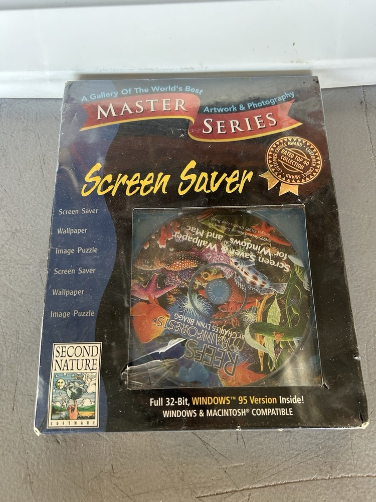 Master Series Screen Saver Reefs to Rainforests PC Software New Sealed