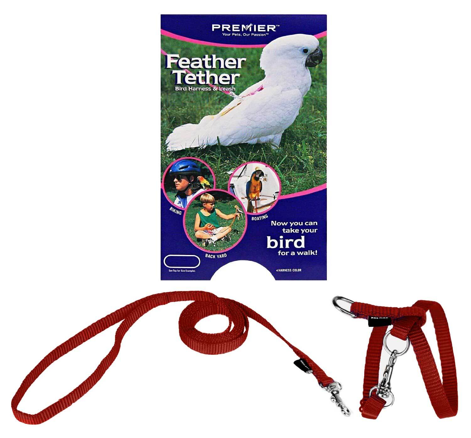 Premier Feather Tether Bird Harness and Leash