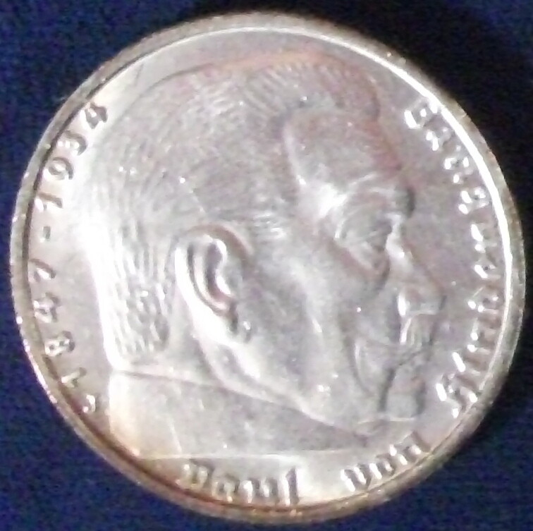 1939J Germany/Third Reich 5 Reichsmark UNC