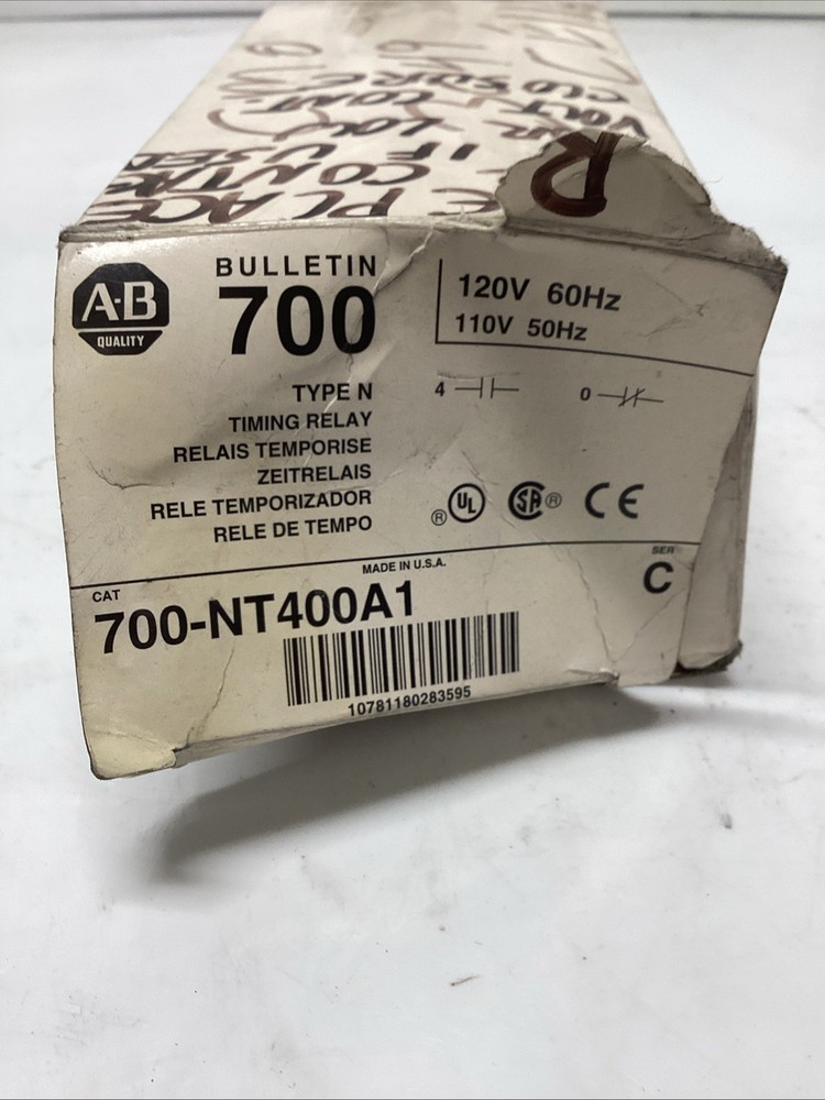 Allen Bradley 700-NT400A1 Time Delay Relay Ser C U-548