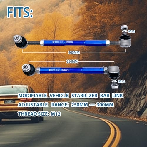 9.84-11.81' M12 Modified Front Sway Stabilizer Bar End Drop Link 2 Pcs Left &