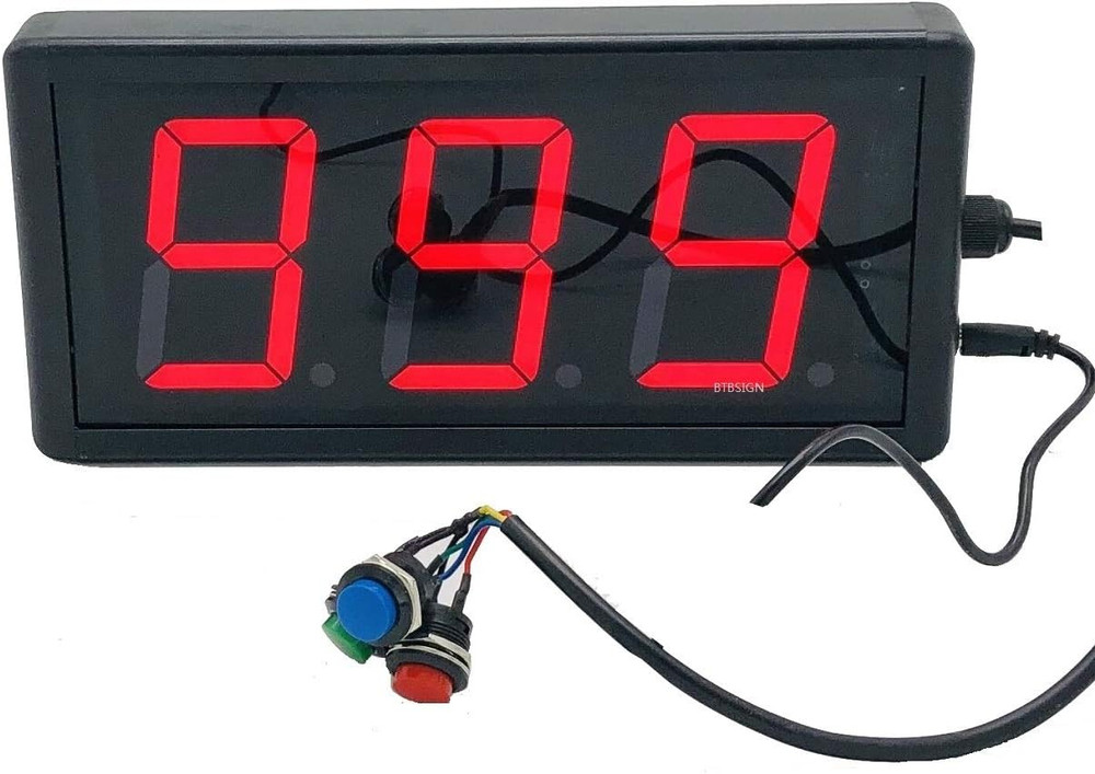LED Lap Counter, Up/Down Digital CounterS, w/ Buttons & Remote, 3Inch High