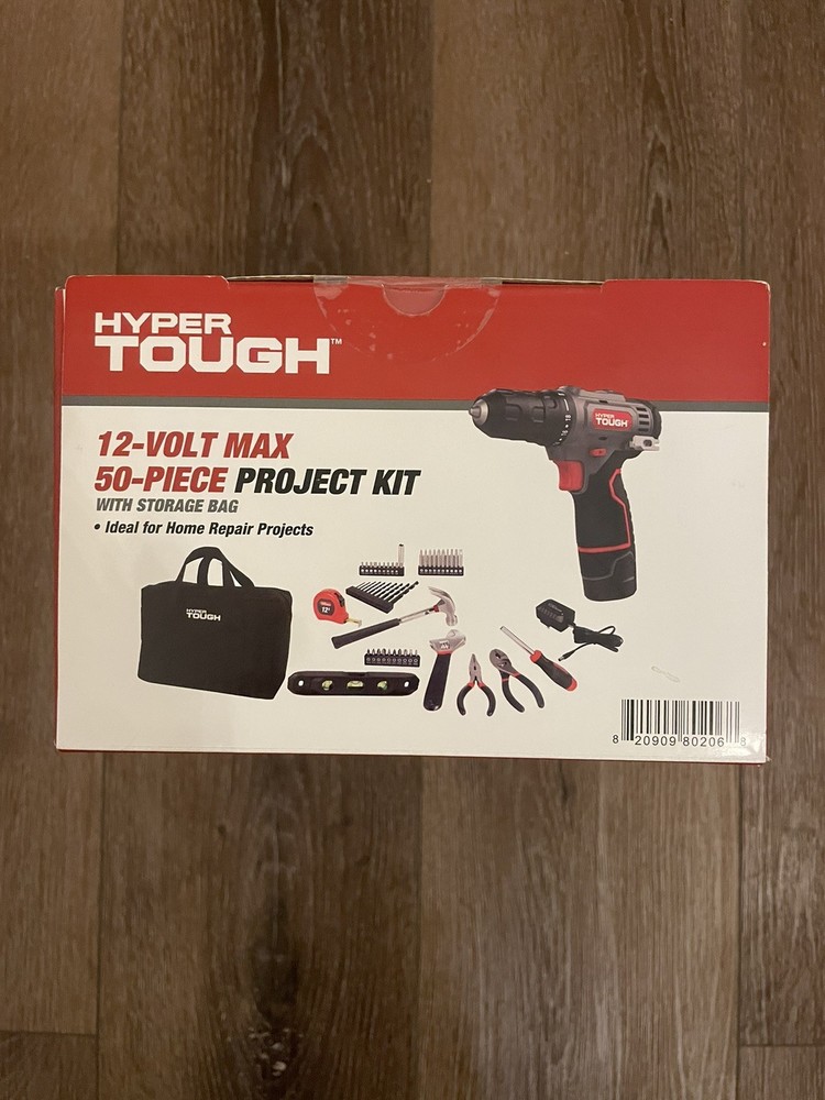 Hyper Tough 12 Volt Max 50 Piece Project Kit Drill Tools with Storage Bag New!!