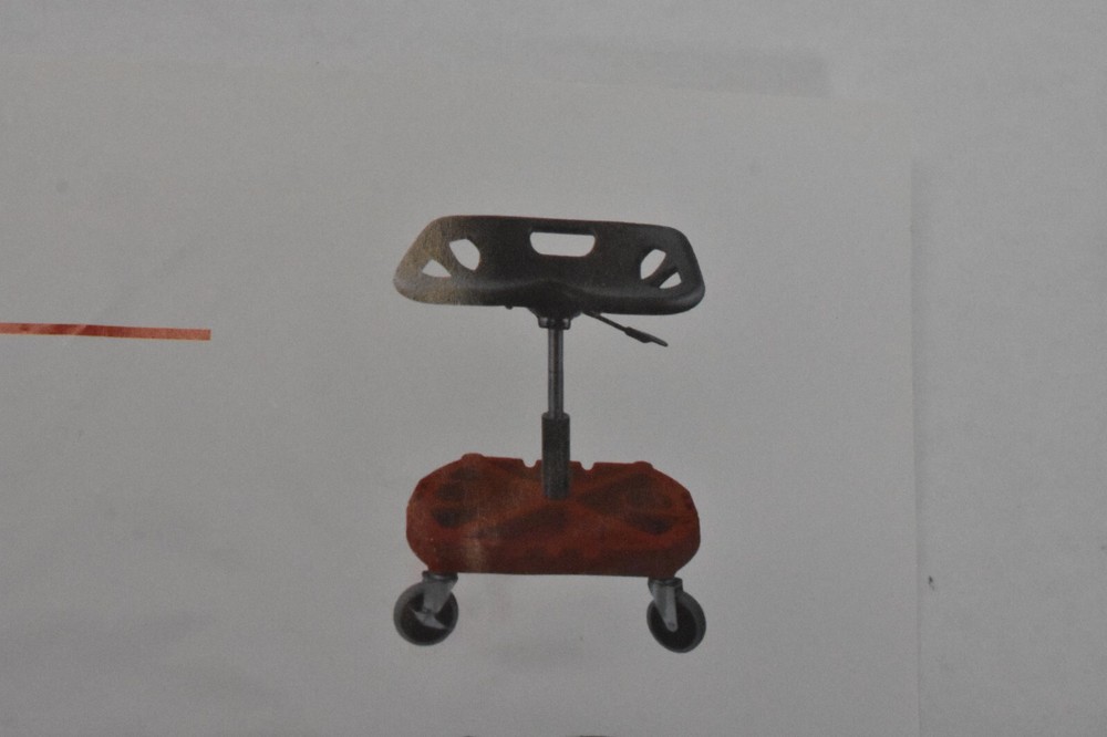 Rolling Garage Pro Stool Storage Tray Cup Holder Adjustable Height Ergonomic