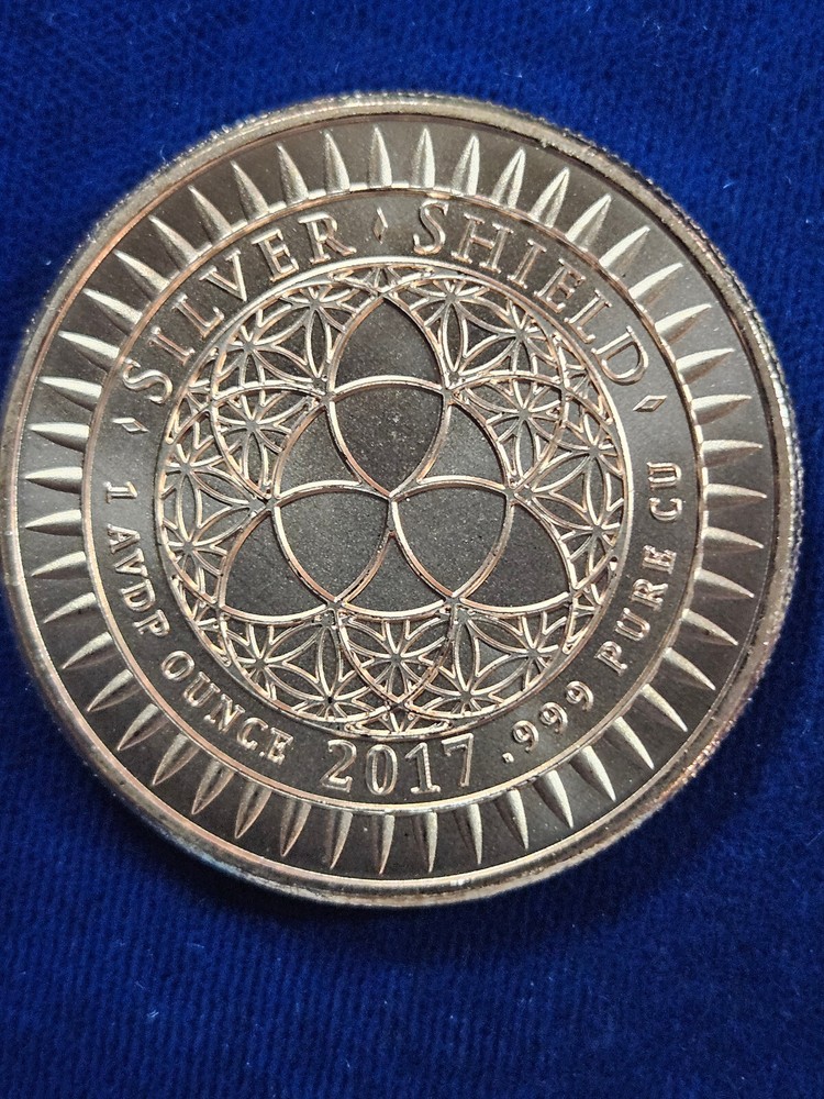 🌟(1) 2017 Silver Shield 1 oz AVDP Copper KING CANNABIS BU Round