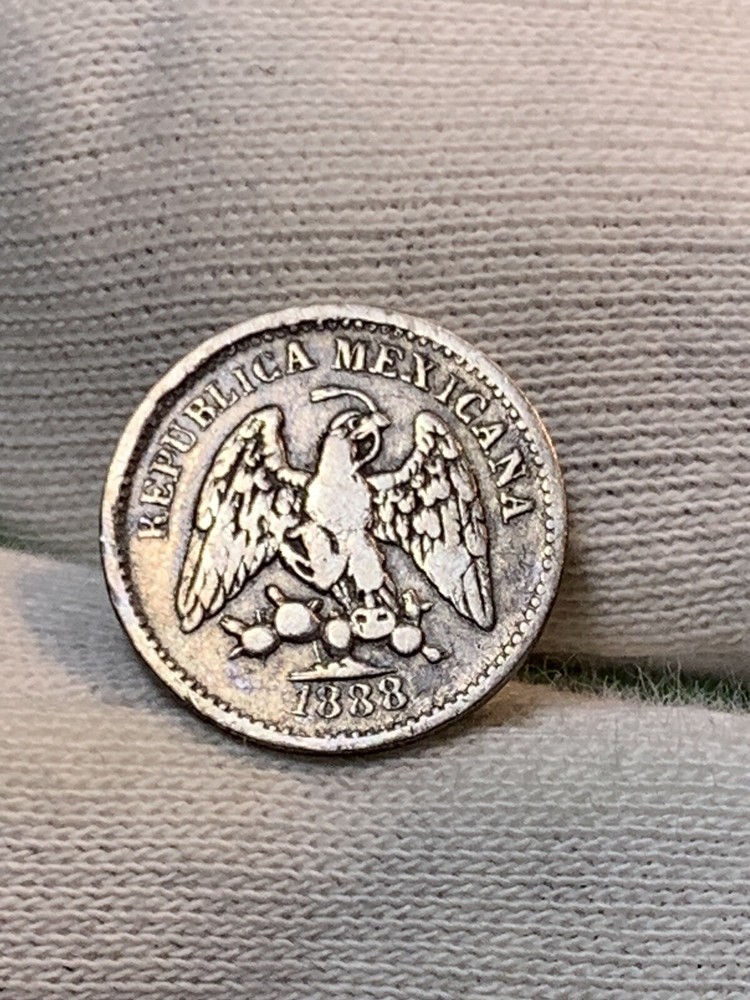 1888 Cn M Mexico Silver 5 Centavos (A1731)