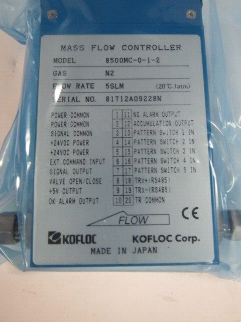 KOFLOC 8500MC-0-1-2 MASS FLOW CONTROLLER ***NEW***