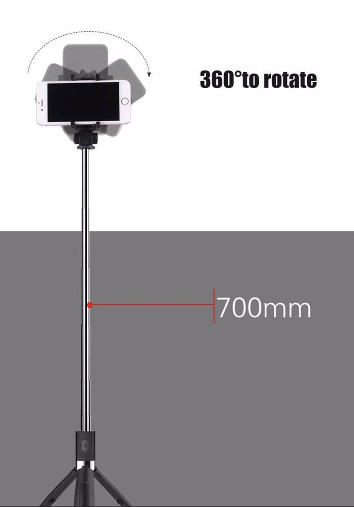 Selfie Stick Wireless Bluetooth with Remote and Extendable Tripod Phone Holder