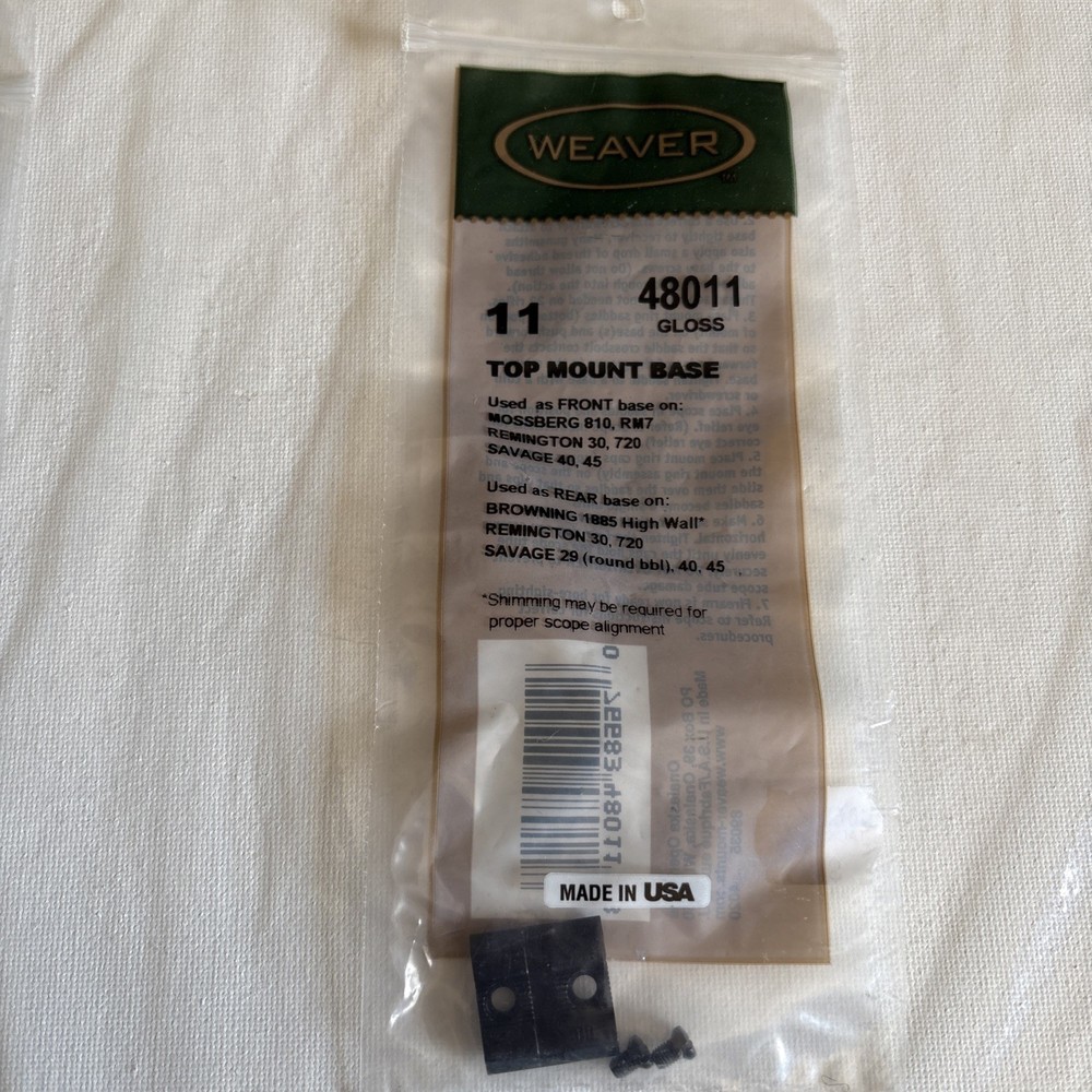 Weaver Top Mount Base #11