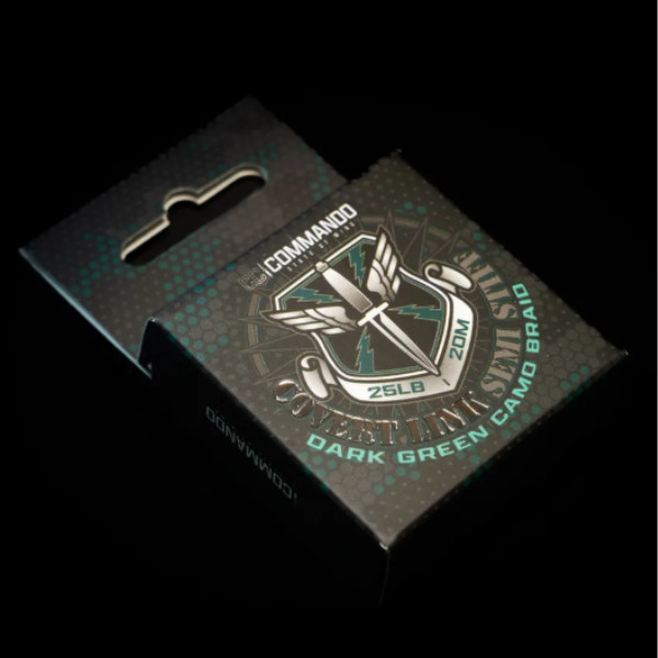 Commando Covert Link Semi Stiff Coated Hooklink 25lb Green