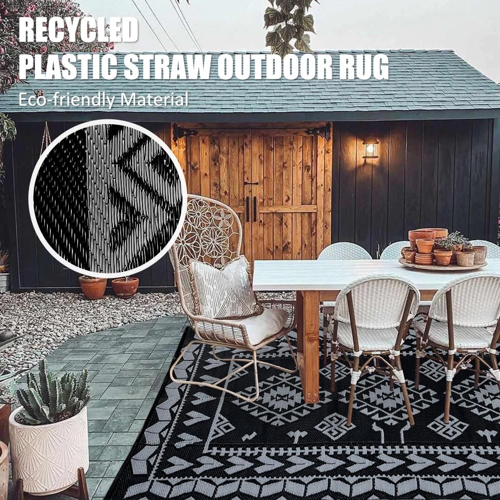 Outdoor Rugs for Patio Clearance - 5'x8' Waterproof Reversible Indoor Outdoor...