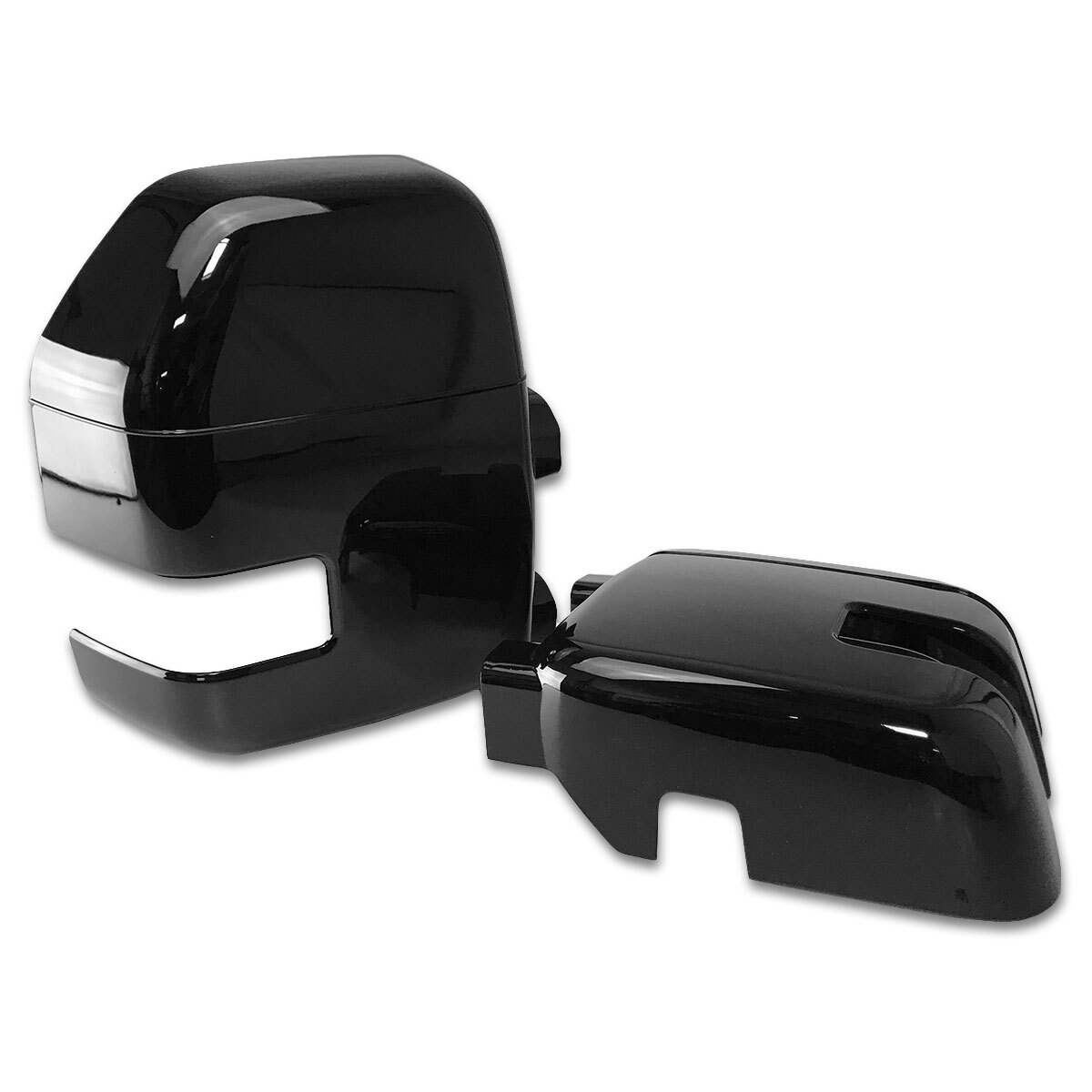 For 2017-2022 Ford F250 F350 F450 Super Duty Gloss Black Full Side Mirror Covers